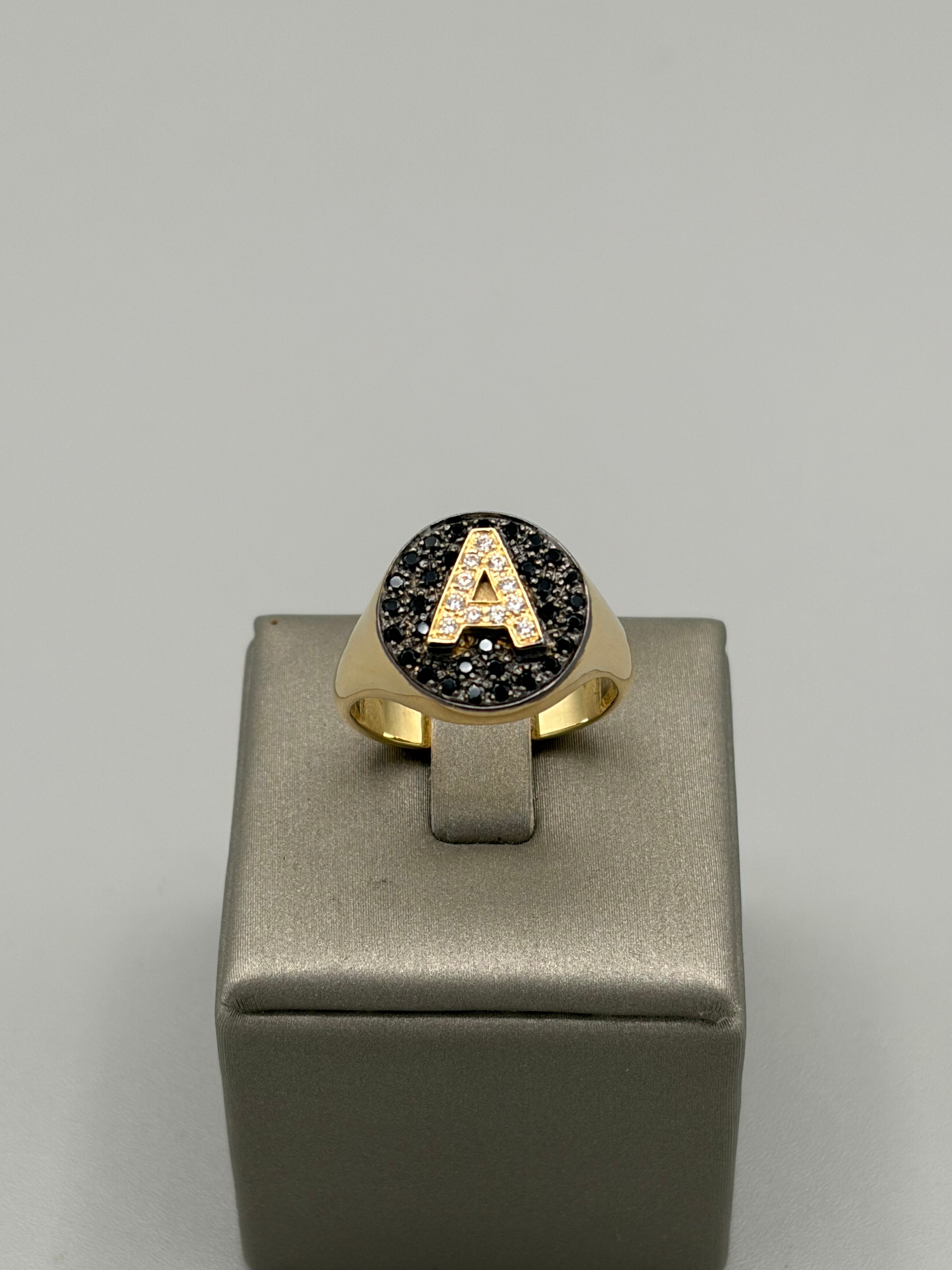 Anello Chevalier lettera A