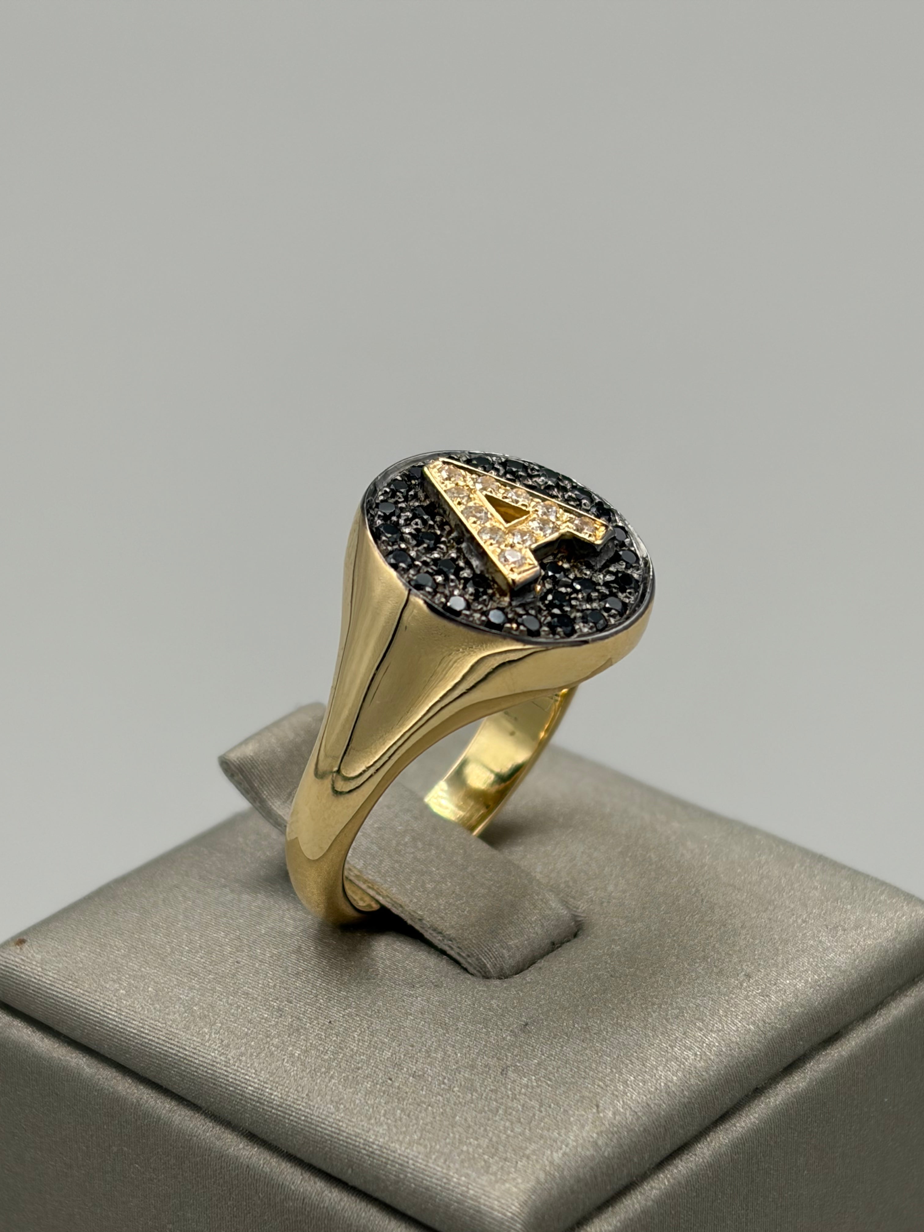 Anello Chevalier lettera A